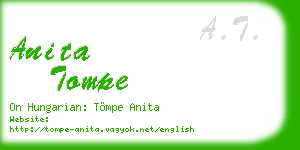 anita tompe business card